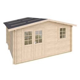 Casa in legno Tosca 410x500 cm, 2 vani, pareti 45 mm