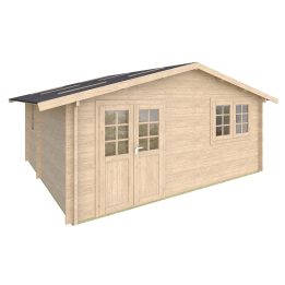 Casa in legno Boheme 500x500 cm, 3 vani, spessore 45 mm