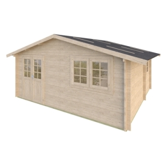 Casa in legno Boheme 500x500 cm, 3 vani, spessore 45 mm