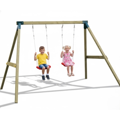 Altalena in Legno Impregnato Fly Light – Doppia Altalena per Bambini, Gioco da Esterno