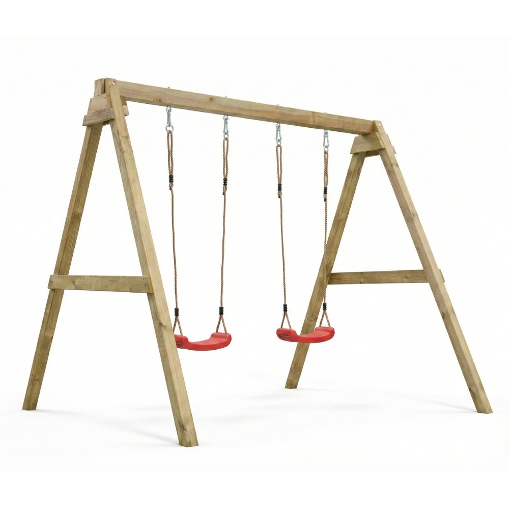 Altalena in legno Maxplay Swing con doppia seduta da giardino