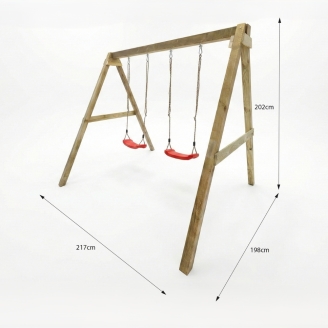 Altalena in legno Maxplay Swing con doppia seduta da giardino