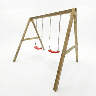 Altalena in legno Maxplay Swing con doppia seduta da giardino