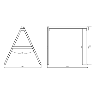 Altalena in legno Maxplay Swing con doppia seduta da giardino