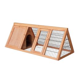 Struttura in legno per piccoli animali Farm 4 con casetta e recinto - 118x50x45 cm