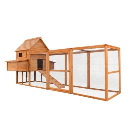 Casetta per animali in legno Farm 6 con recinto extra spazioso - 310x150x150 cm