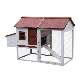 Casetta per Animali in legno Farm 7 Multi-livello con Recinto – 145 x 700 x 105 cm