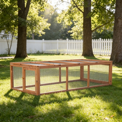 Recinto in Legno per piccoli Animali Farm 8 - 180x90x48 cm