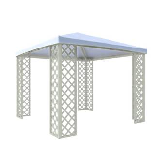 Telo in PVC Antigrandine per Gazebo 3x4 m Impermeabile Bianco