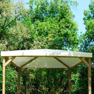 Telo in PVC Antigrandine per Gazebo 3x4 m Impermeabile Bianco