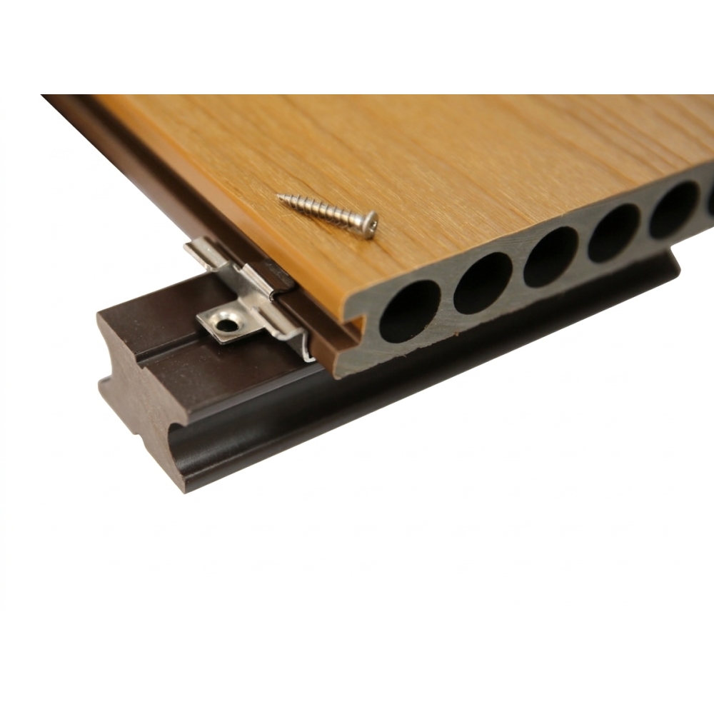 Kit Pavimento Decking WPC Zeus 3 mq Ipe-Teak | Tavole + sottofondo + clip