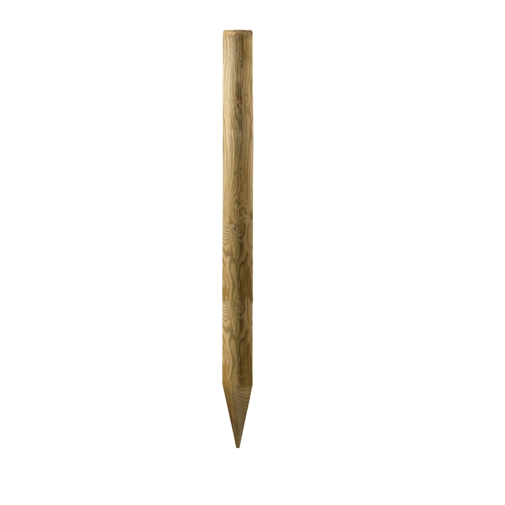 Palo Tondo in Legno Impregnato in Autoclave Ø12x150 cm con Punta – Palo per Recinzioni