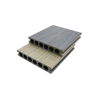 Kit Estensione Decking WPC Ercole 1 mq Bicolore Ligh-Dark Grey | 3 Tavole, 2 Profili Sottofondo e 70 Clip Incluse
