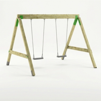 Altalena in Legno FunForte Swing a Due Posti per Uso Pubblico