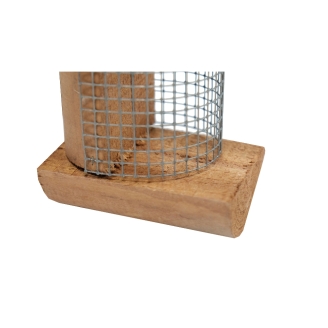 Mangiatoia per Uccelli Robin in Legno di Conifera 7x10x19,5 cm