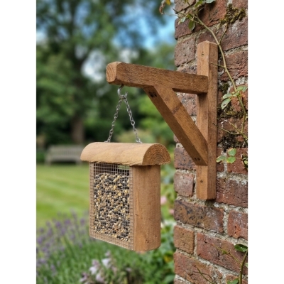 Mangiatoia per Uccelli Sparrow  7x19x19 cm in Legno di Conifera