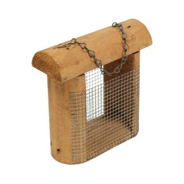 Mangiatoia per Uccelli Sparrow  7x19x19 cm in Legno di Conifera