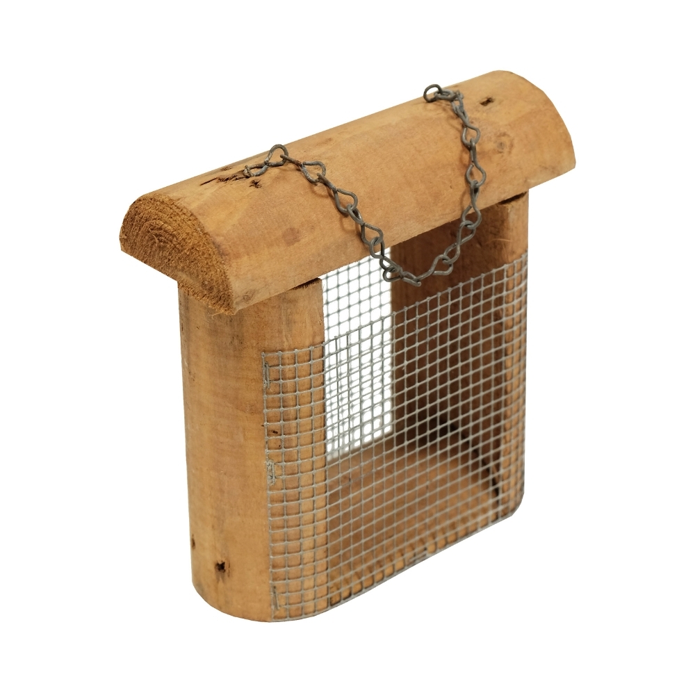 Mangiatoia per Uccelli Sparrow  7x19x19 cm in Legno di Conifera