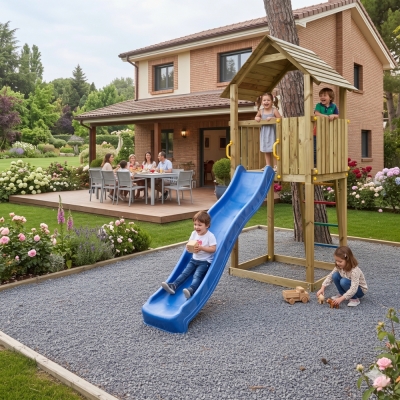 Scivolo in legno Fungoo Carol 1 gioco per giardino struttura in legno