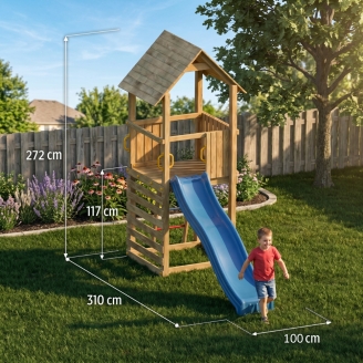 Scivolo in legno Fungoo Carol 1 gioco per giardino struttura in legno
